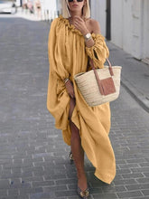 Load image into Gallery viewer, Casual Solid Color Large Size Long Dress
