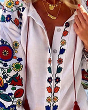 Load image into Gallery viewer, Women's Athleisure Single-Breasted Embroidery Blouse