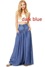 Load image into Gallery viewer, Simple Solid Color Big Hem Wide Leg Bottom Casual Pants