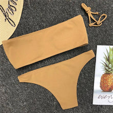 Load image into Gallery viewer, Solid Color Bikini Split Swimsuit