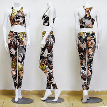 Load image into Gallery viewer, Printed Vest Trousers Sports Yoga Pants Fitness Leggings