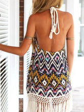 Load image into Gallery viewer, Diamond Print Halter Sexy Halter Dress