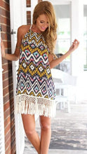 Load image into Gallery viewer, Diamond Print Halter Sexy Halter Dress