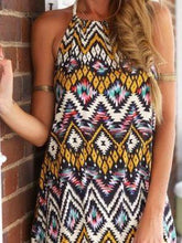 Load image into Gallery viewer, Diamond Print Halter Sexy Halter Dress