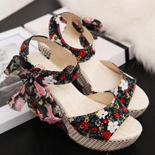 Load image into Gallery viewer, Summer Women Wedges heels Shoes Casual Thick Bottom