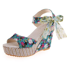 Load image into Gallery viewer, Summer Women Wedges heels Shoes Casual Thick Bottom