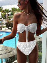 Load image into Gallery viewer, Hot Drill Wrapped Chest Split Bikini