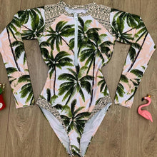 Load image into Gallery viewer, One Piece Wetsuit Swimsuit Women's Sexy Sport Long Sleeve Printed Surf Swimsuit Monokini