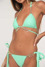 Load image into Gallery viewer, Cross Hanging Jewellery Bikini Bandage Split Swimsuit