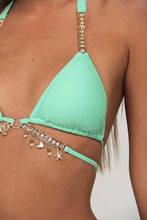 Load image into Gallery viewer, Cross Hanging Jewellery Bikini Bandage Split Swimsuit