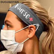 Load image into Gallery viewer, Elastic Milk Silk Nurse Button Mask Bundle Hairband Sports Yoga Headband Hair Ornaments