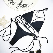 Load image into Gallery viewer, Sexy Bikini Straps Split Swimsuit Girl