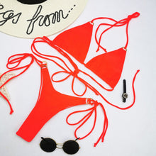 Load image into Gallery viewer, Sexy Bikini Straps Split Swimsuit Girl