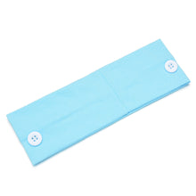 Load image into Gallery viewer, Solid Color Button Mask Hair Band Anti-strangulation Cotton Elastic Yoga Fitness for Men and Women Sports Wash Hair Accessories Can Be Customized