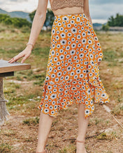 Load image into Gallery viewer, Summer Small Daisy Slim A-line Skirt Printed Trend Skirt