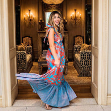 Load image into Gallery viewer, New women's independent station short sleeve round neck printed large swing loose dress