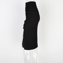 Load image into Gallery viewer, Women's Summer High Waist Slit Drawstring Bag Hip Slim Bottoming Skirt