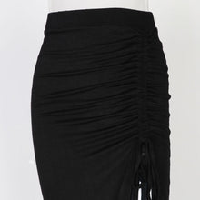 Load image into Gallery viewer, Women's Summer High Waist Slit Drawstring Bag Hip Slim Bottoming Skirt