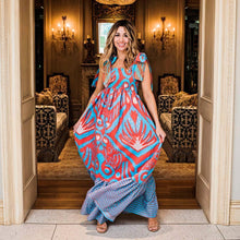 Load image into Gallery viewer, New women's independent station short sleeve round neck printed large swing loose dress