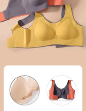 Load image into Gallery viewer, Solid Color Latex Underwear with One-piece Contrasting Color and Beautiful Back, No Rims, Comfortable Buckles, Comfortable Vest Bra Women.