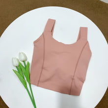 Load image into Gallery viewer, Solid Color Yoga Sports Vest Female Beauty Back Wrapped Chest Shock-proof Quick Dry Sling Pula Raised Bulletbar