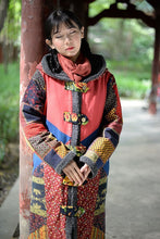 Load image into Gallery viewer, Boho Winter Patchwork Lamb Cashmere Thick Long Cotton Coat