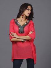 Load image into Gallery viewer, Pretty Bohemia Half Sleeve V Neck Embroidery Blouse Tops