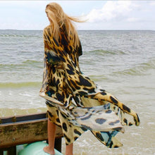 Load image into Gallery viewer, New Tiger Print Beach Sunscreen Shirt Loose Sexy Cover up