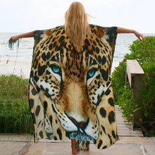 Load image into Gallery viewer, New Tiger Print Beach Sunscreen Shirt Loose Sexy Cover up