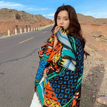 Load image into Gallery viewer, Nepal Tibet ethnic wind cloak, female hooded cloak coat scarf
