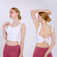 Load image into Gallery viewer, Solid Color Yoga Sports Vest Female Beauty Back Wrapped Chest Shock-proof Quick Dry Sling Pula Raised Bulletbar