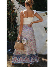 Load image into Gallery viewer, New Hollow Lace Stitching Positioning Printing Oversized Skirt