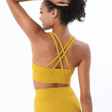 Load image into Gallery viewer, Double-sided Brushed Cross-back Sports Underwear Shockproof Gathering Yoga Bra Fitness Vest