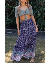 Load image into Gallery viewer, New Hollow Lace Stitching Positioning Printing Oversized Skirt