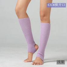 Load image into Gallery viewer, Dance leggings hosiery adult women's needle weaving knee-protecting bar dancing yoga opening hole step foot