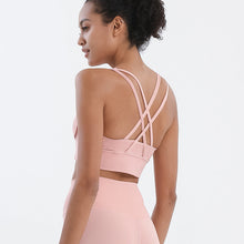 Load image into Gallery viewer, Double-sided Brushed Cross-back Sports Underwear Shockproof Gathering Yoga Bra Fitness Vest