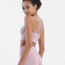 Load image into Gallery viewer, Double-sided Brushed Cross-back Sports Underwear Shockproof Gathering Yoga Bra Fitness Vest