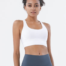 Load image into Gallery viewer, Double-sided Brushed Cross-back Sports Underwear Shockproof Gathering Yoga Bra Fitness Vest