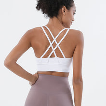 Load image into Gallery viewer, Double-sided Brushed Cross-back Sports Underwear Shockproof Gathering Yoga Bra Fitness Vest