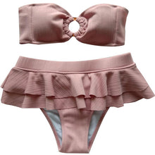 Load image into Gallery viewer, New Female Tube Top Split Bikini Suit