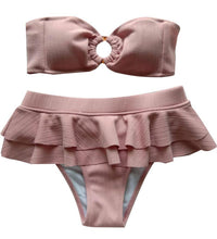 Load image into Gallery viewer, New Female Tube Top Split Bikini Suit