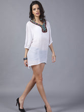Load image into Gallery viewer, Pretty Bohemia Half Sleeve V Neck Embroidery Blouse Tops
