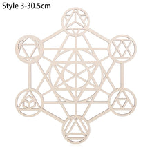 Load image into Gallery viewer, 1PC Flower of Life Shape Wooden Wall Sign Laser Cut Non-slip Coaster Set Wood Placemats Table Mat Round Cup Pad Art Home Decor