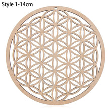 Load image into Gallery viewer, 1PC Flower of Life Shape Wooden Wall Sign Laser Cut Non-slip Coaster Set Wood Placemats Table Mat Round Cup Pad Art Home Decor