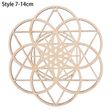 Load image into Gallery viewer, 1PC Flower of Life Shape Wooden Wall Sign Laser Cut Non-slip Coaster Set Wood Placemats Table Mat Round Cup Pad Art Home Decor