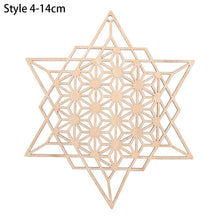 Load image into Gallery viewer, 1PC Flower of Life Shape Wooden Wall Sign Laser Cut Non-slip Coaster Set Wood Placemats Table Mat Round Cup Pad Art Home Decor