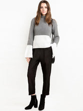 Load image into Gallery viewer, Simple Split-joint Flared Sleeves Sweater Tops
