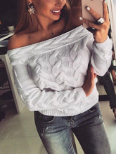 Load image into Gallery viewer, Four Colors Three Twists Off-The-Shoulder Sweater