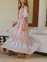 Load image into Gallery viewer, Bohemian Beach Holiday Style Pleated Print Dress