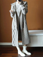 Load image into Gallery viewer, Long Hooded Cardigans Open Front Knitted Sweaters Outwear